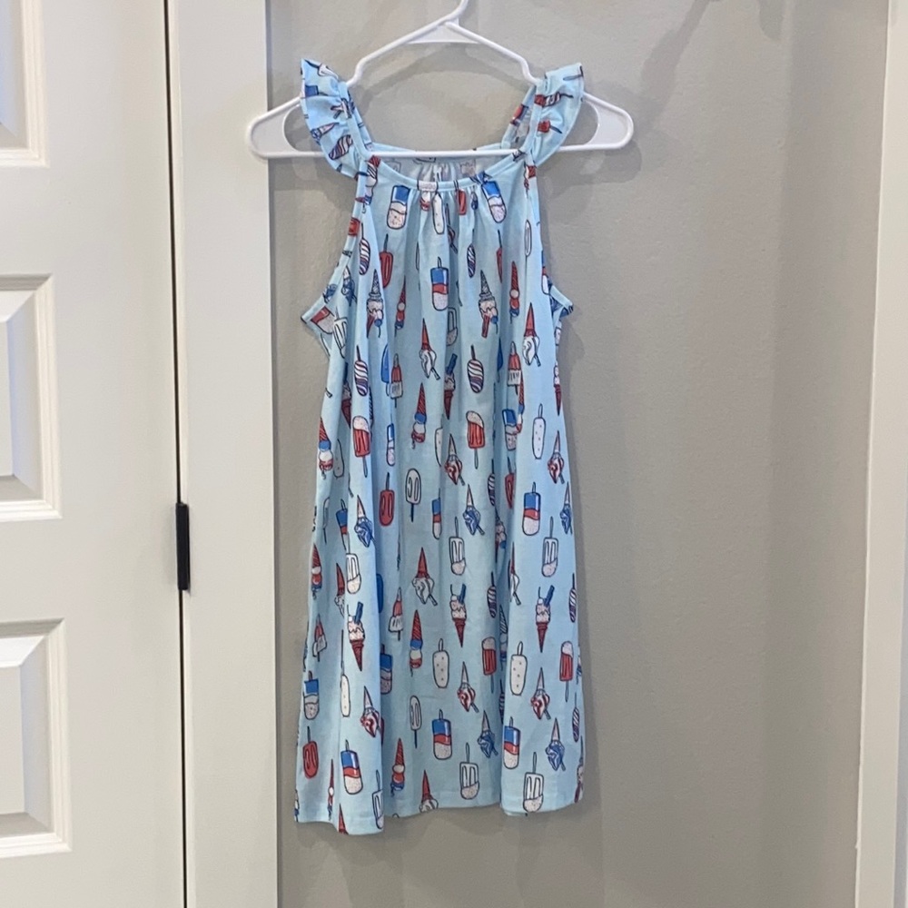 EUC Gap Kids Girls Size 12 Sleep Pajama PJ Nightgown Patriotic Print Popsicle